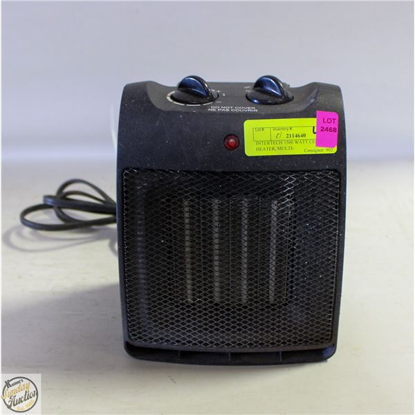 INTERTECH 1500 WATT CERAMIC HEATER, MULTI-