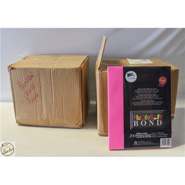 2 BOXES OF FLUORESENT BOND PAPER