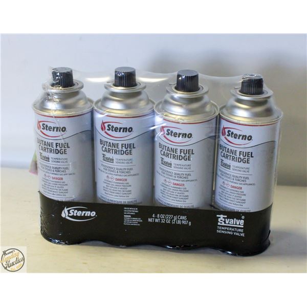 NEW STERNO BUTANE FUEL PACK OF 4