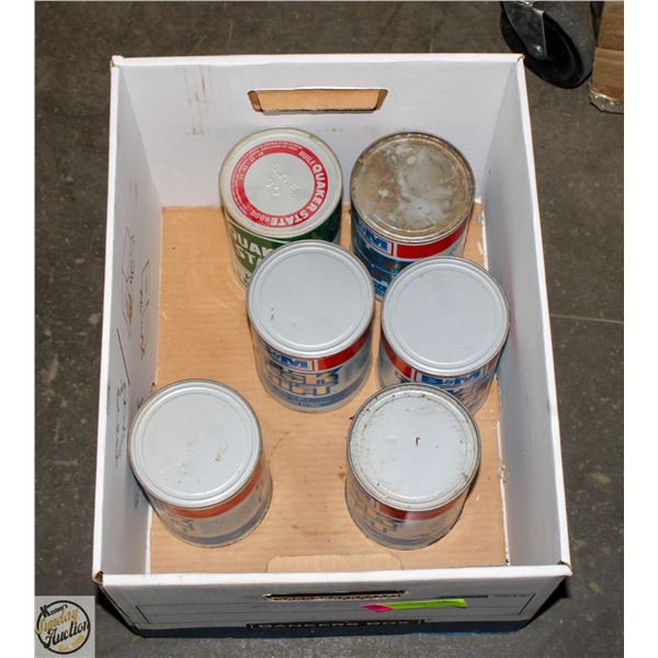 VINTAGE CANNED OIL & ATF