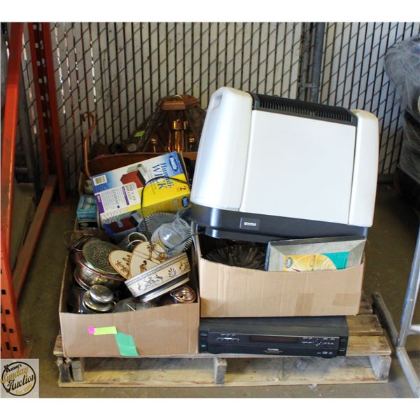 PALLET OF HOUSEHOLD ITEMS ETC