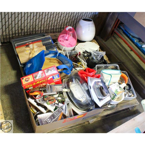 ESTATE PALLET OF HOUSEHOLD ITEMS