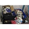 Image 1 : PALLET OF MISC IN 3 TOTES INCLUDES GLASSWARE