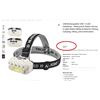 Image 1 : MOTION SENSOR RECHARGEABLE 7 LED+ COB HEADLAMP