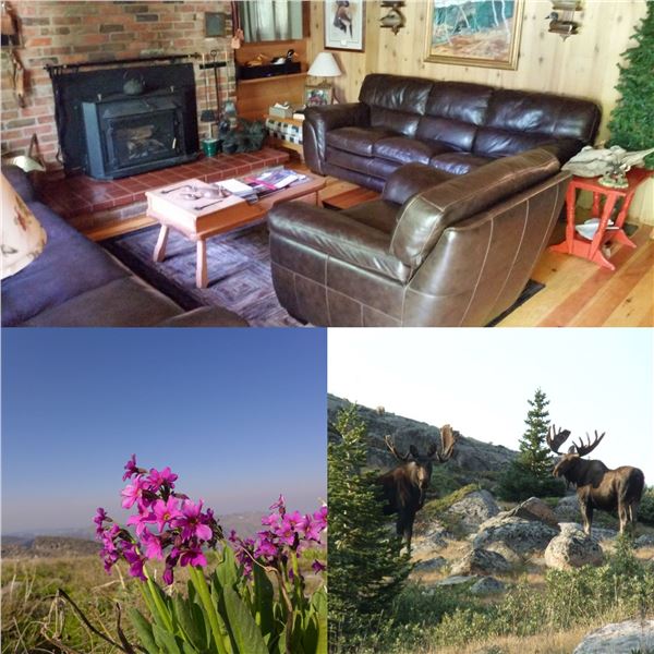 One week stay in a modern mountain cabin in the beautiful Bighorn Mountains of Wyoming