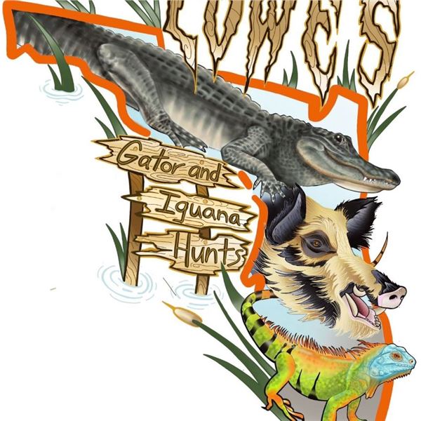 3-DAY FLORIDA ALLIGATOR, HOG, IGUANA AND FISHING EXTRAVAGANZA FOR 2