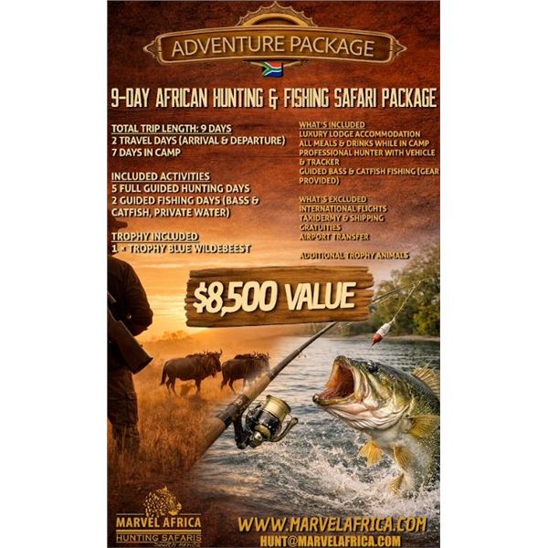 9 DAY SOUTH AFRICAN FISHING AND HUNTING SAFARI