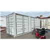 Image 2 : GREY 40' 52,910 MAX CAPACITY INDUSTRIAL TRANSPORT CONTAINER WITH 4 DUAL SWING SIDE DOORS,