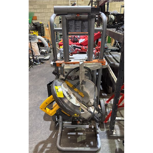 RIDGID MITER SAW ON A MOBILE STAND