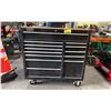 Image 1 : BLACK METAL/WOODEN TOP 45"W X 18"D X 41"H MOBILE 13 DRAWER TOOL BOX WITH CONTENTS