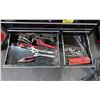 Image 4 : BLACK METAL/WOODEN TOP 45"W X 18"D X 41"H MOBILE 13 DRAWER TOOL BOX WITH CONTENTS