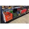 Image 1 : SHELF OF ROPE, EXTENSION CORD, ELECTRIC SANDER & MILK CRATE OF BRACKETS