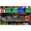 Image 1 : SHELF OF SINGLE SIZE TEST BALL PLUGS, HARDWARE, AMAZON TRIPOD & MORE