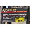 Image 3 : MONSOON 2500 PSI GAS POWERED 6.5HP PRESSURE WASHER WITH HOSE & WAND *WHEEL NEEDS REPAIR*