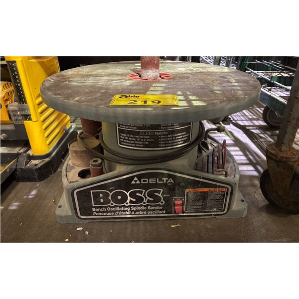 DELTA BOSS BENCH OSCILLATING SPINDLE SANDER