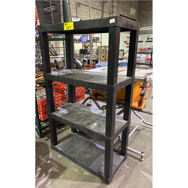 4 TIER PLASTIC STORAGE SHELF