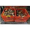 Image 1 : TWO MILK CRATES OF ASSORTED BRASS FITTINGS