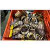 Image 3 : TWO MILK CRATES OF ASSORTED BRASS FITTINGS