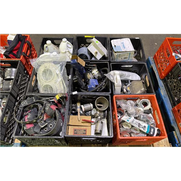 PALLET OF ASSORTED FITTINGS, PVC PIPE CONNECTORS, HARDWARE & MORE *MUST TAKE ALL ON PALLET*