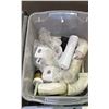 Image 3 : PALLET OF EXTENSION CORDS, ELECTRICAL COVERS, ASSORTED FUNNELS, LIGHT BULBS, HARDWARE & MORE *MUST