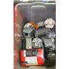 Image 5 : PALLET OF EXTENSION CORDS, ELECTRICAL COVERS, ASSORTED FUNNELS, LIGHT BULBS, HARDWARE & MORE *MUST