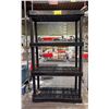 Image 1 : BLACK PLASTIC 4 TIER STORAGE SHELF