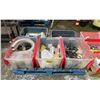 Image 1 : PALLET OF ALUMINUM BRACKETS, PVC PIPE CONNECTORS, HARDWARE, GLANGE EXTENSION & MORE *MUST TAKE ALL