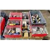 Image 1 : PALLET OF ASSORTED ELECTRICAL, WINDOW & DOOR FOAM SEALANT, LIGHT BULBS, & ASSORTED LUBRICANTS *MUST