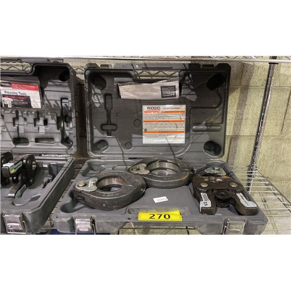 RIDGID PROPRESS RINGS IN A HARD TRANSPORT CASE