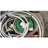 Image 4 : PALLET OF ROPES, PLASTIC PIPE, ASSORTED HOSES, PVC PIPE CONNECTORS & ASSORTED GRINDING WHEELS *MUST