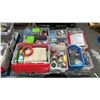 Image 1 : PALLET OF ASSORTED TAPE ROLLS, HARDWARE, PAINTING SUPPLIES & MORE *MUST TAKE ALL ON PALLET*