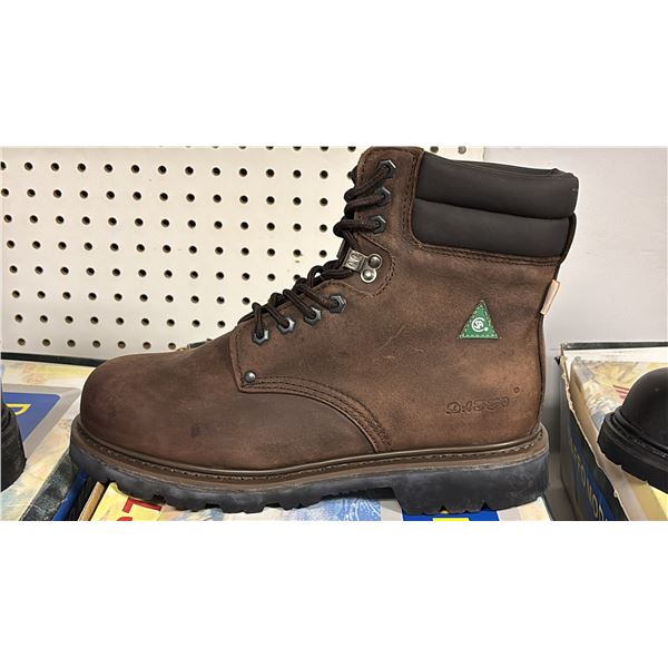 DAFFO MODE INDUSTRIALS MEN'S SIZE 11 W DARK BROWN STEEL TOE BOOTS (STYLE DW-908)