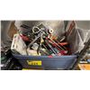 Image 2 : SHELF OF PAINTING SUPPLIES, ASSORTED KNIFE BLADES, CAULKING GUNS & MORE