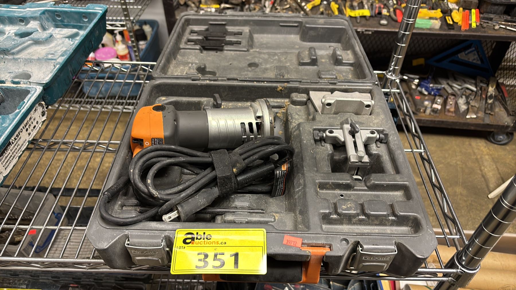 RIDGID R2400 ELECTRIC LAMINATE TRIMMER IN A HARD TRANSPORT CASE - Able ...