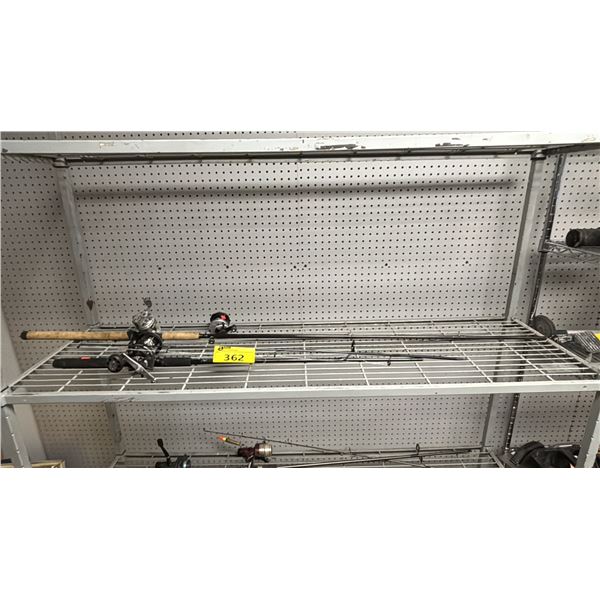 2 FISHING RODS & 1 REEL
