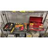 Image 1 : METAL TOOL BOX & ASSORTED SMALL HAND TOOLS