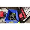 Image 3 : HARD TOP COOLER, CAREX TUB BENCH, MAGNUM TOOL BOX (EMPTY) & SMALL TOTE OF SANDALS & TENNIS BALLS