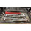 Image 1 : RIDGID HEAVY DUTY 36" PIPE WRENCH & 4 RIDGID ALUMINUM 24" PIPE WRENCHES