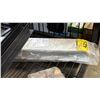 Image 3 : BAG OF 1.25" HEX NUTS, 20" WIDE PLASTIC WALL SHELF AND 3 METAL SUPPORT BRACKETS