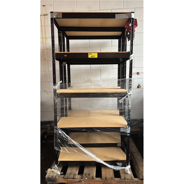 PAIR OF 5 TIER METAL STORAGE SHELVES