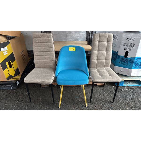3 ASSORTED CHAIRS