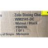 Image 3 : ZOLA WALNUT & BLACK DINING CHAIR - *IN BOX*