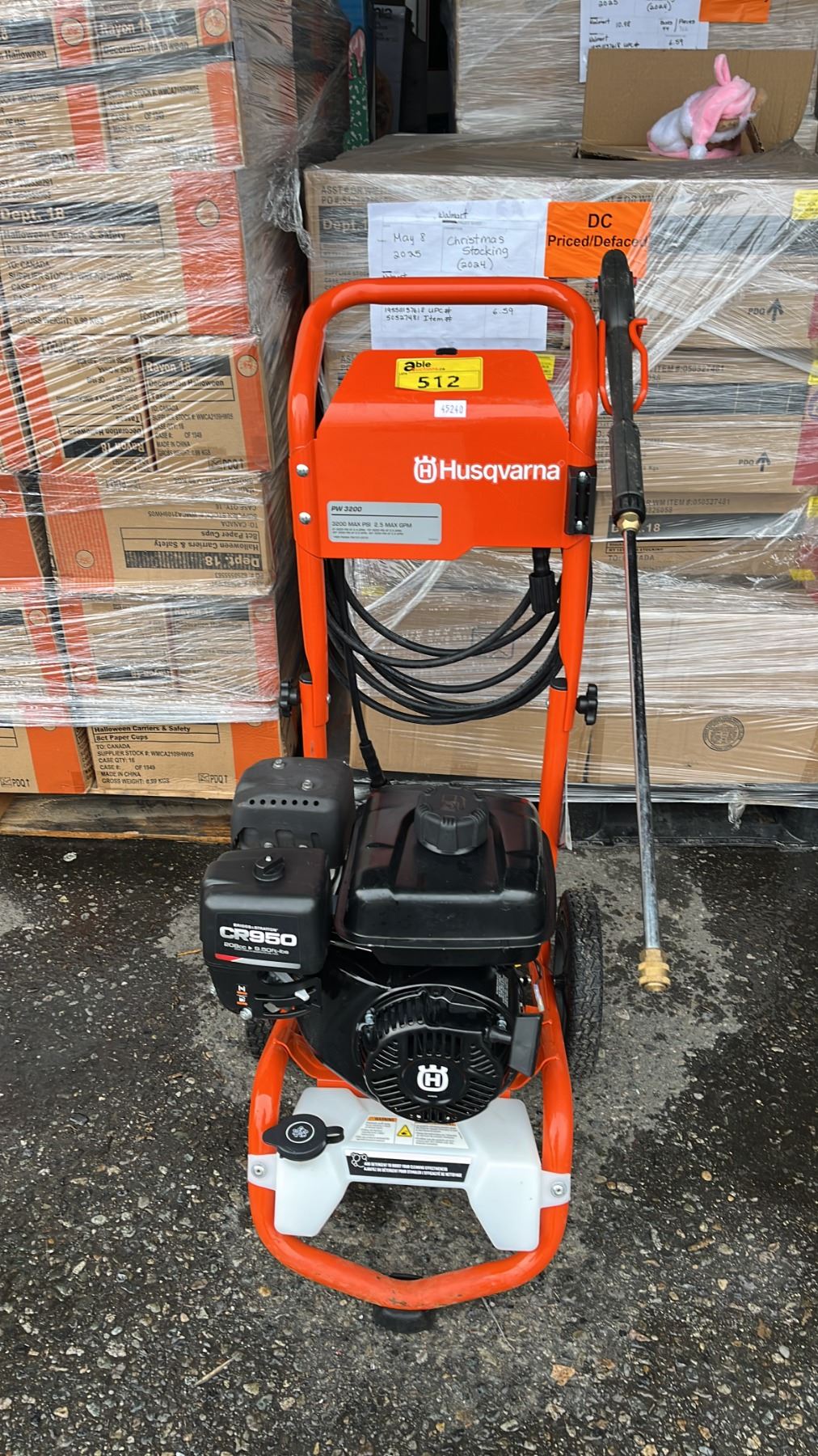 HUSQVARNA 3200 PSI PRESSURE WASHER WITH A BRIGGS & STRATTON CR950 GAS ...