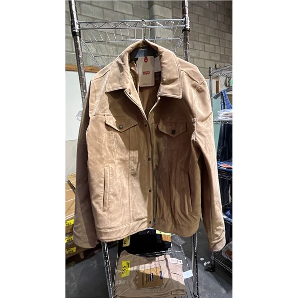 LEVIS TAN LARGE BUTTON UP COAT
