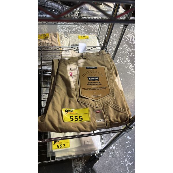 1 PAIR OF LEVIS WORKWEAR 34 34 JEANS