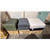 Image 1 : 2 COZEY STORAGE OTTOMANS & A COZEY CORNER SEAT