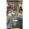 Image 2 : 8 STERLING CUT GLASS STEMMED WINE GLASSES