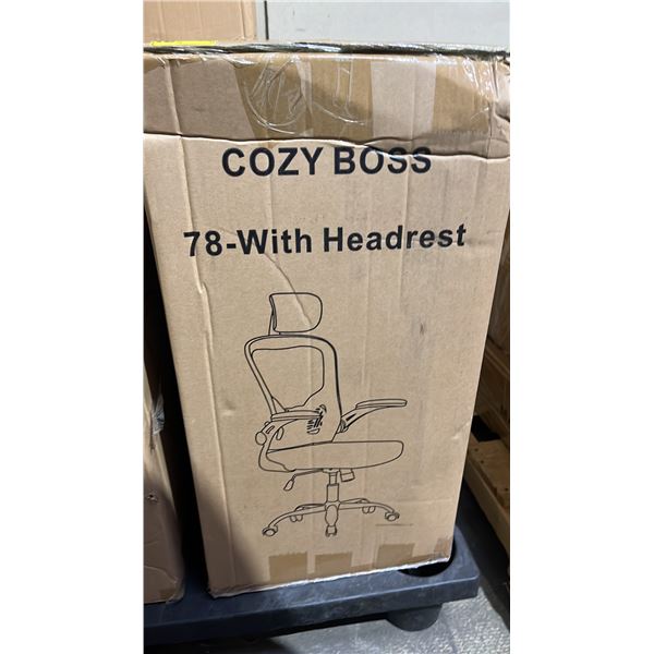 COZY BOSS OFFICE CHAIR WITH HEADREST *IN BOX*