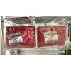 Image 1 : (2) RED FLEECE LINED HEATED BLANKETS WITH 3 HEATING LEVELS