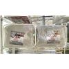 Image 1 : (2) GREY FLEECE LINED HEATED BLANKETS WITH 3 HEATING LEVELS